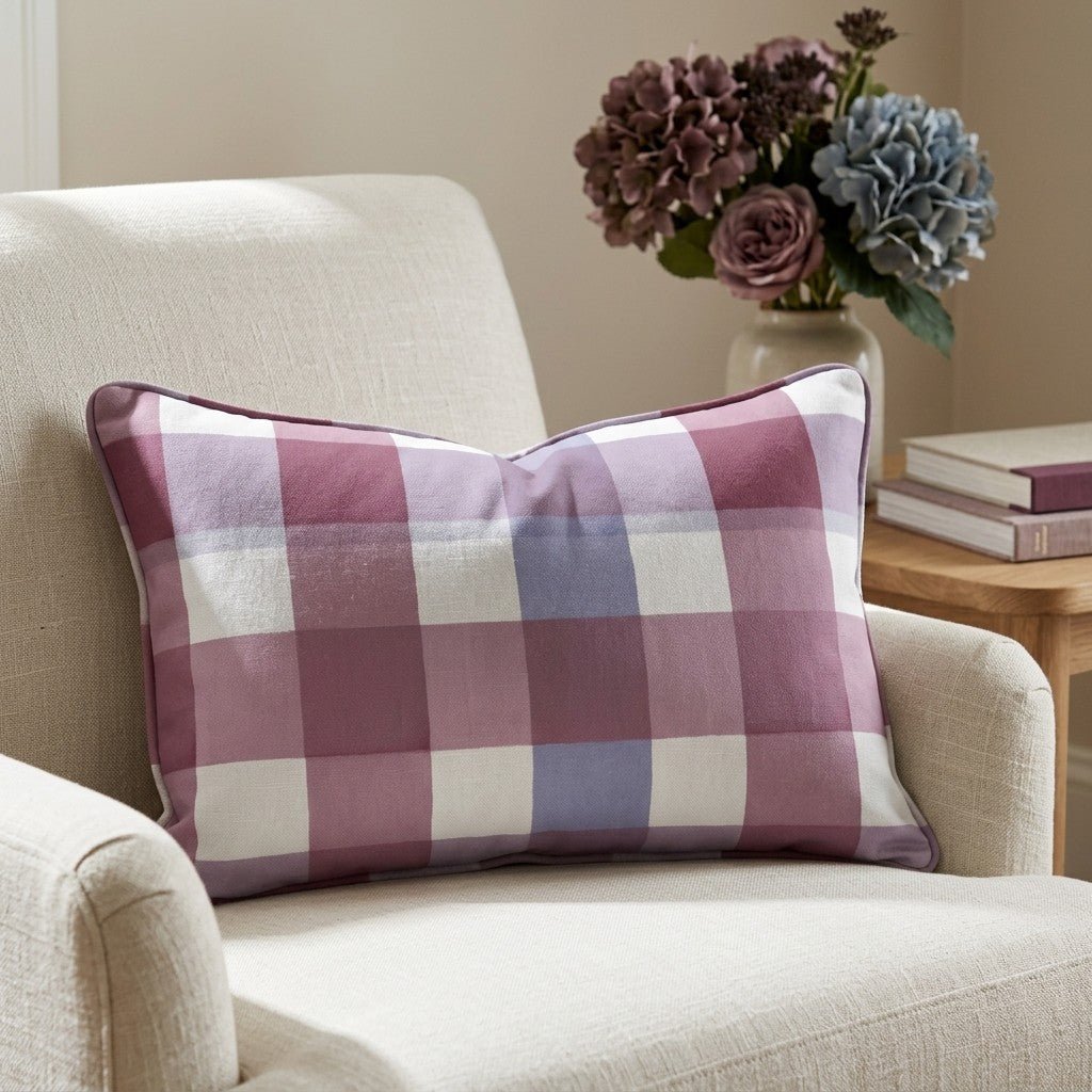 Brighton Plaid Throw Pillow - Lemon Park