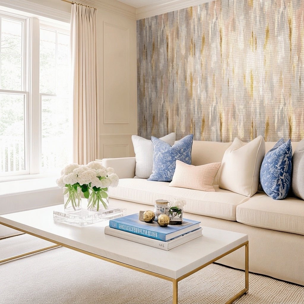 Brinley Faux Grasscloth Wallpaper - Lemon Park