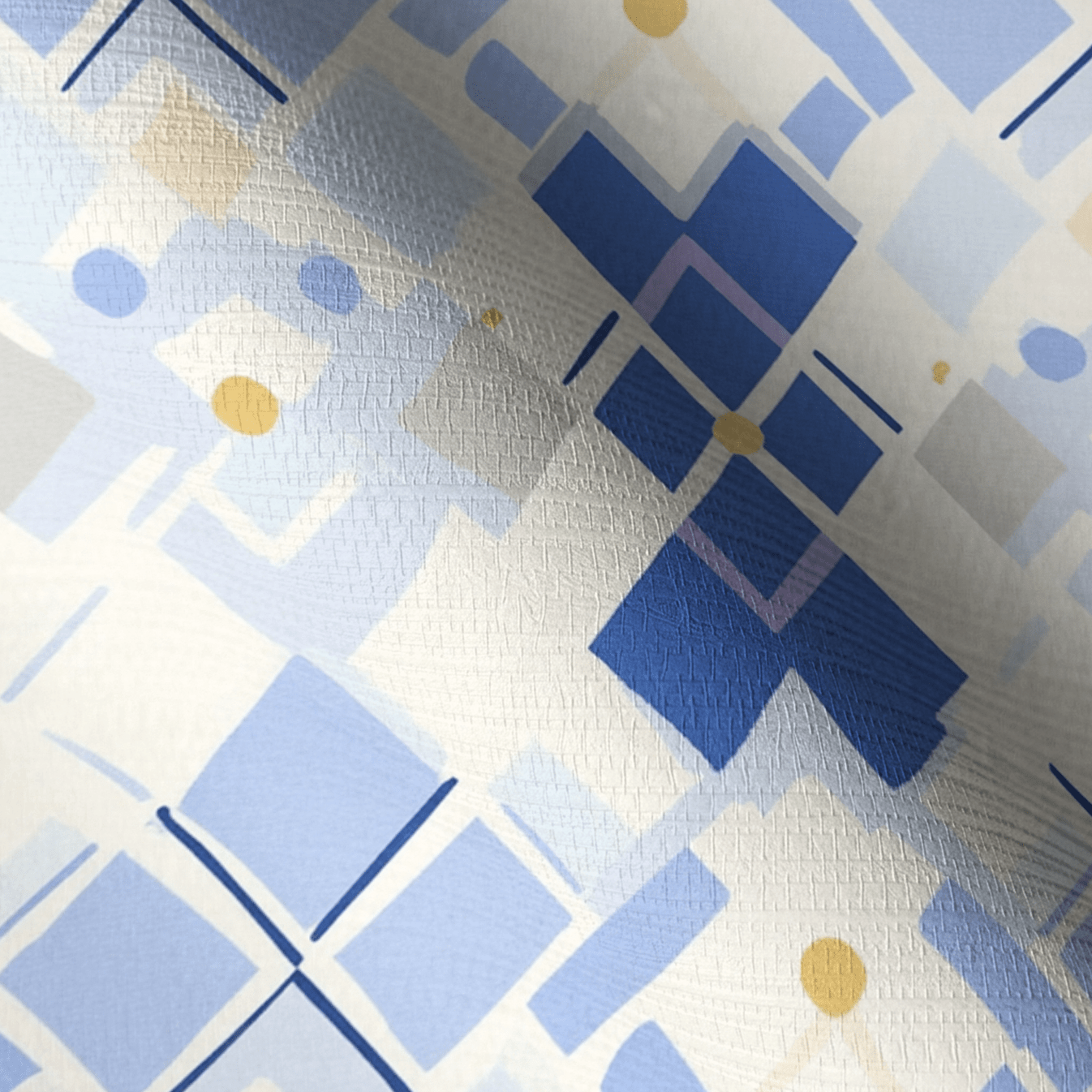 Brooke Blues Faux Grasscloth Wallpaper - Lemon Park
