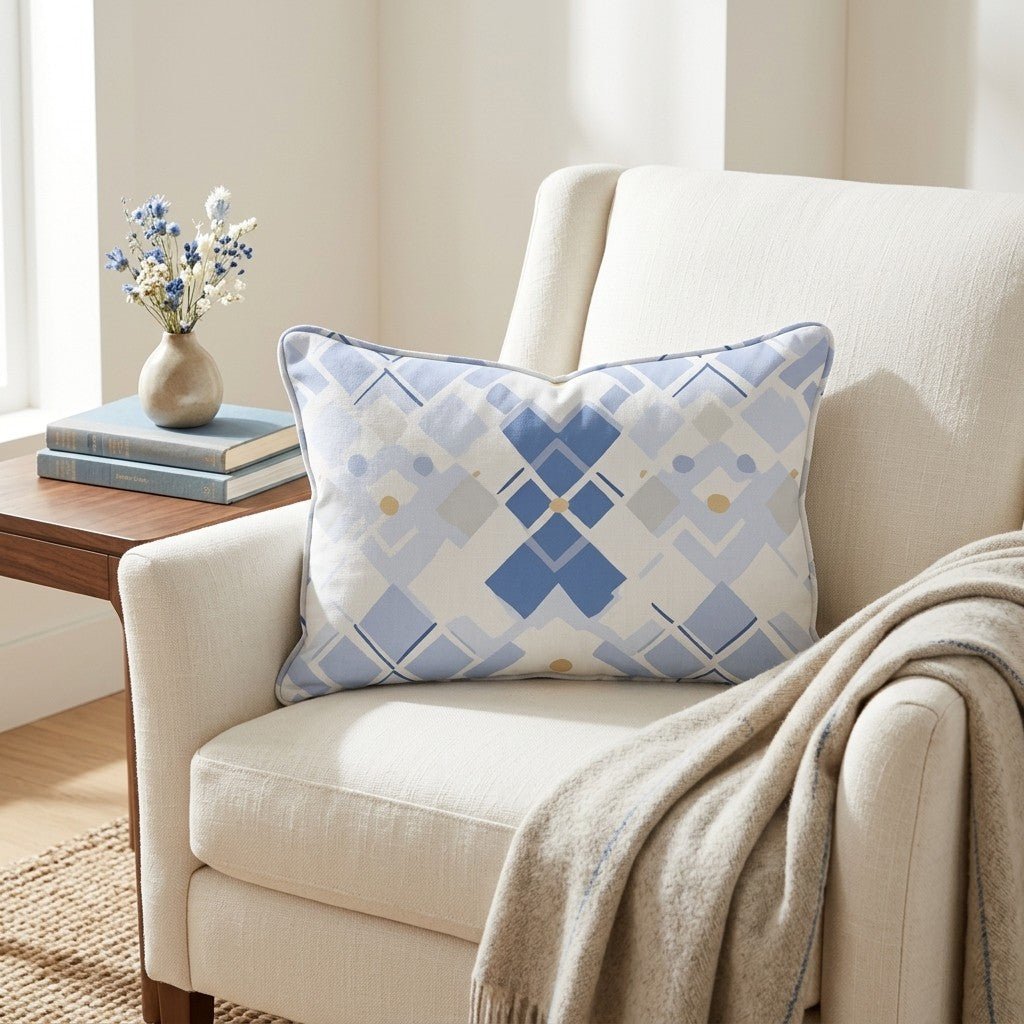 Brooke Blues Throw Pillow - Lemon Park