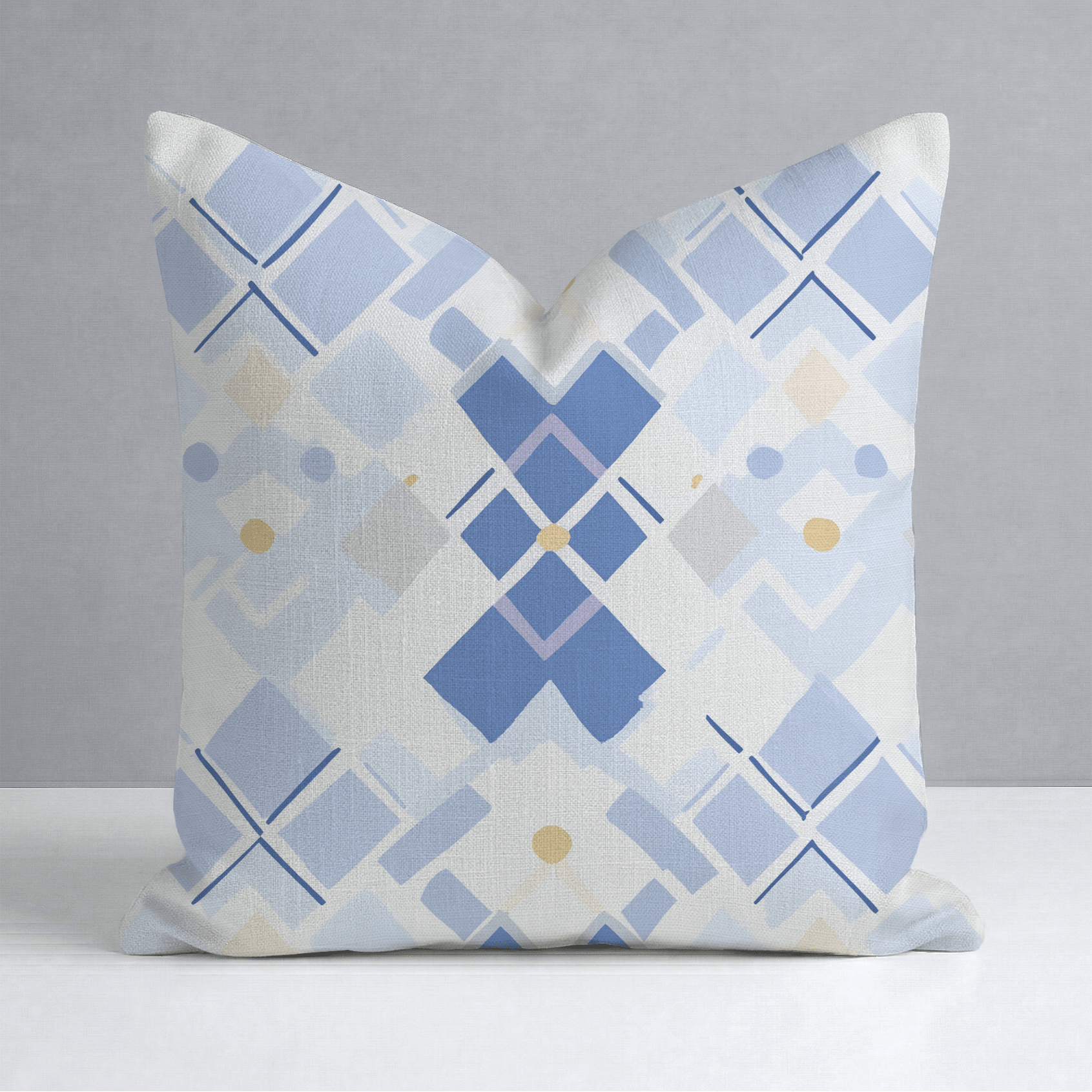 Brooke Blues Throw Pillow - Lemon Park