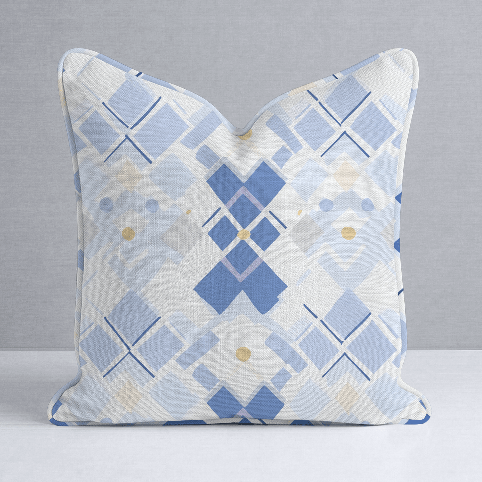 Brooke Blues Throw Pillow - Lemon Park