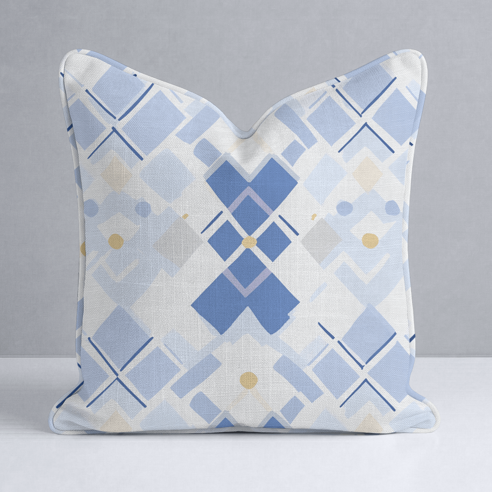 Brooke Blues Throw Pillow - Lemon Park