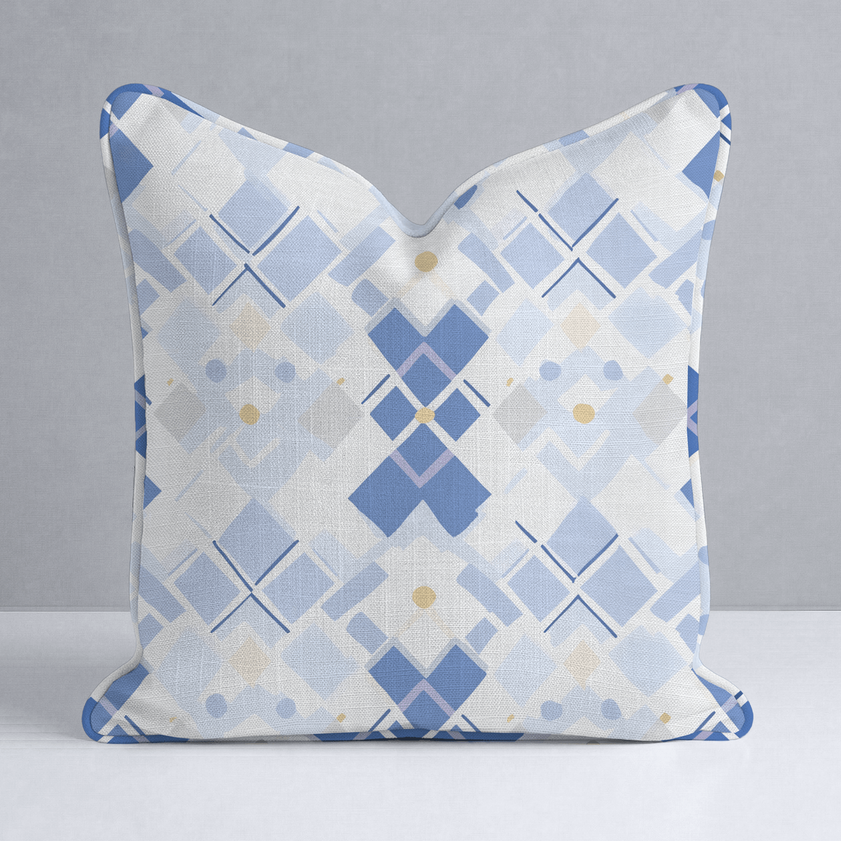 Brooke Blues Throw Pillow - Lemon Park