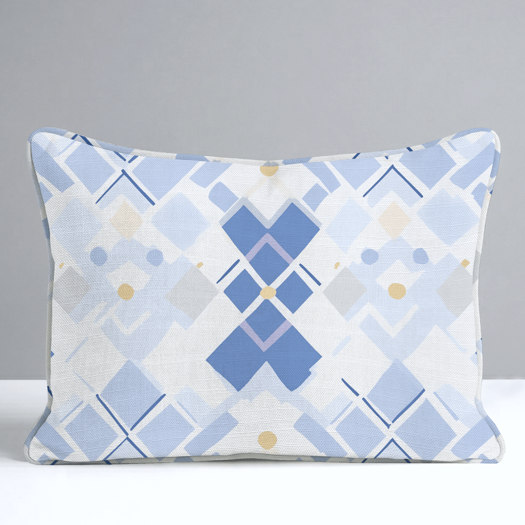 Brooke Blues Throw Pillow - Lemon Park