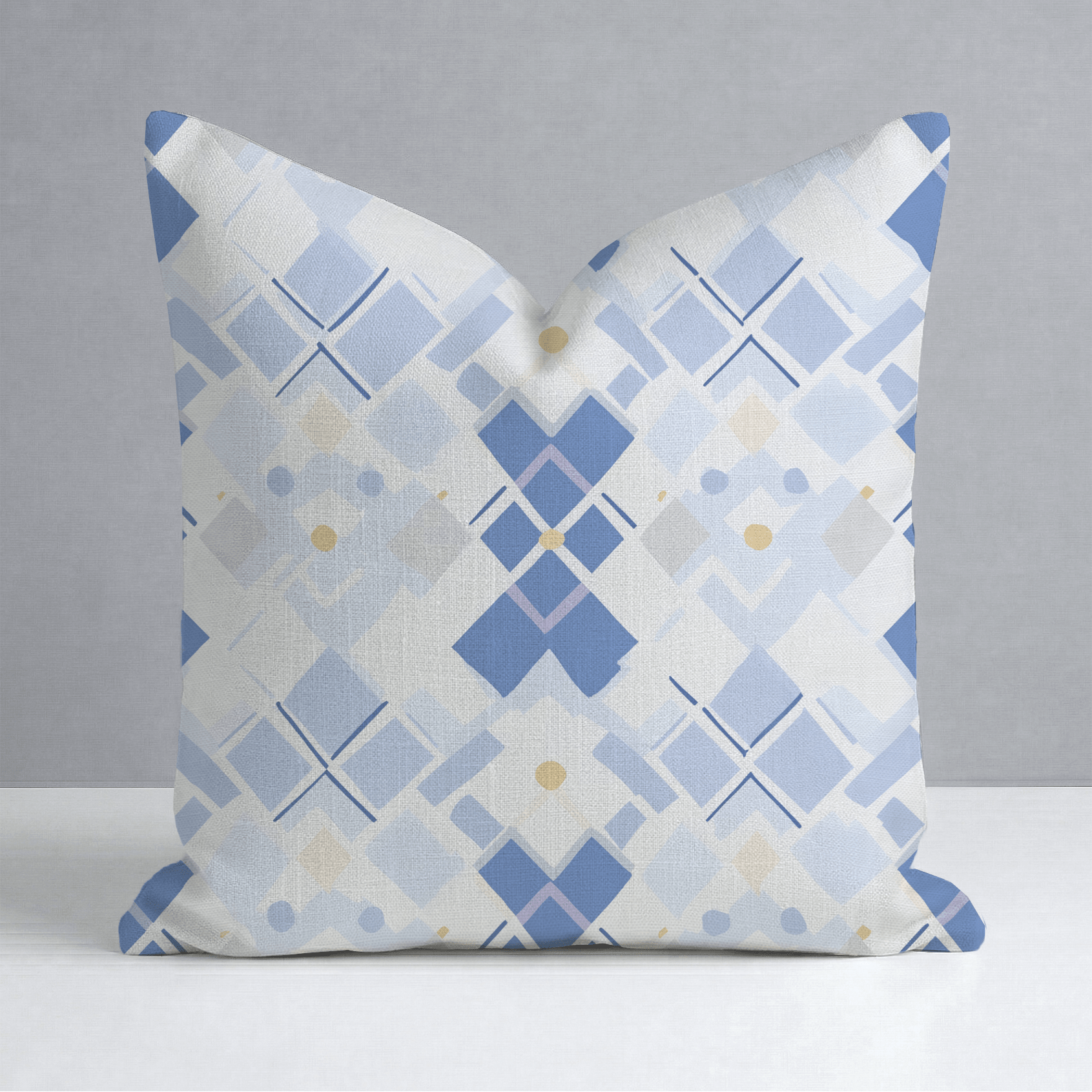 Brooke Blues Throw Pillow - Lemon Park