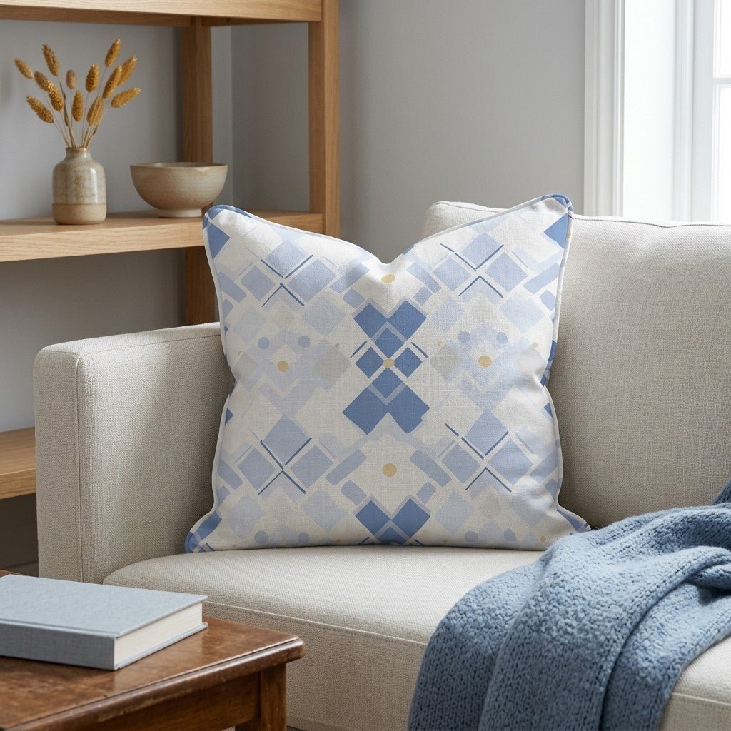Brooke Blues Throw Pillow - Lemon Park