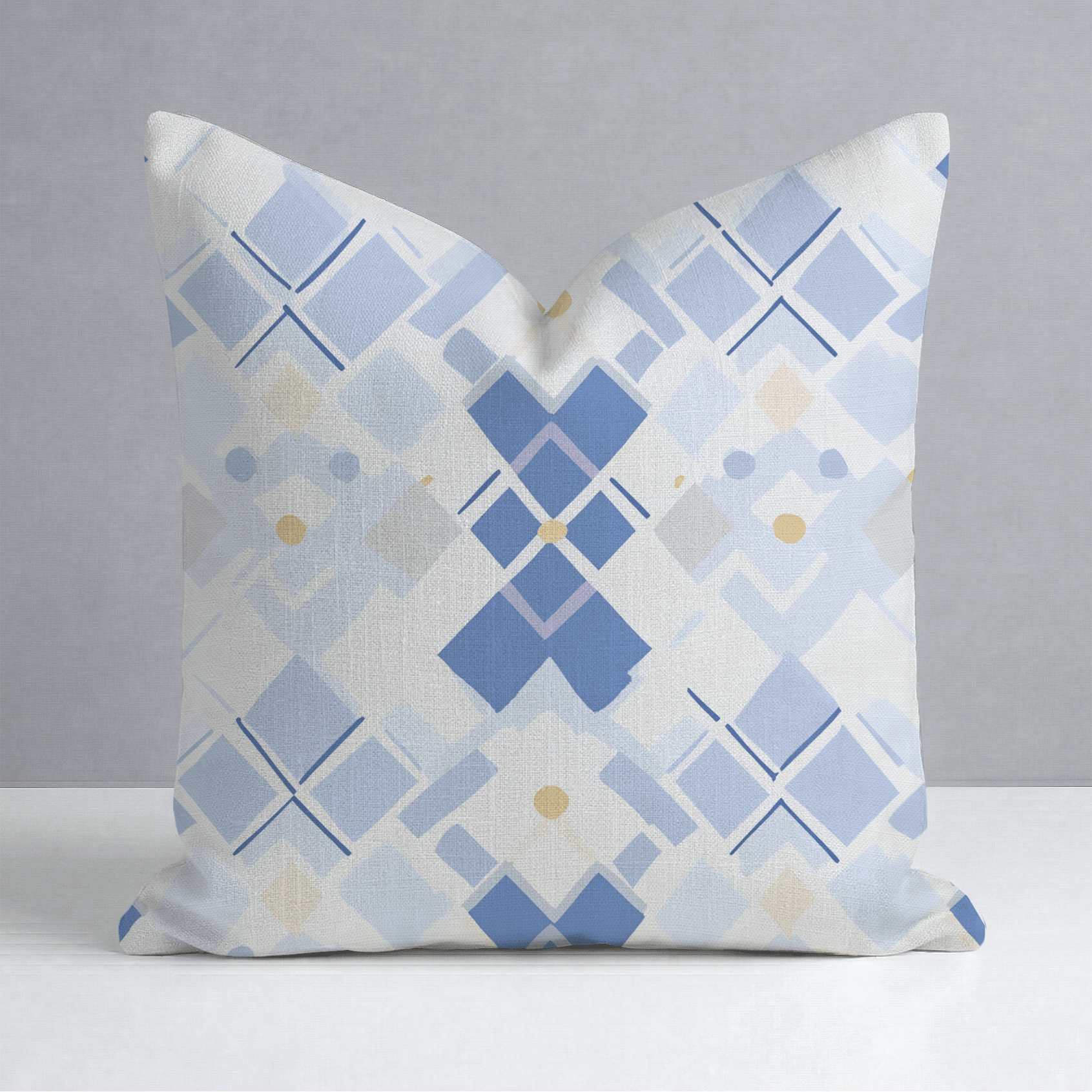 Brooke Blues Throw Pillow - Lemon Park