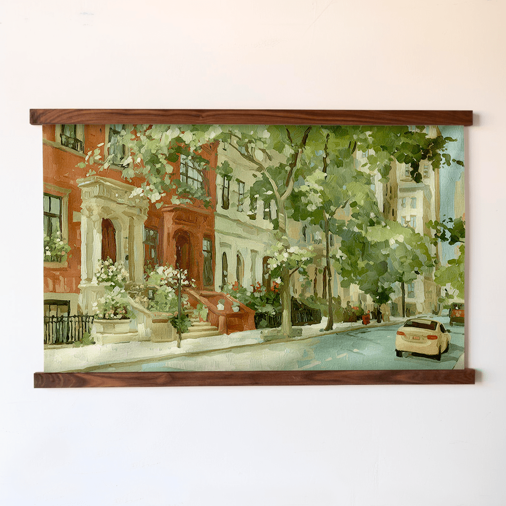 Brownstone Morning - Tapestry - Lemon Park
