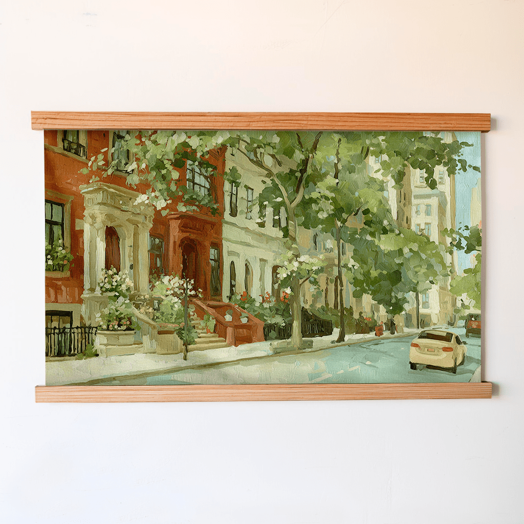 Brownstone Morning - Tapestry - Lemon Park