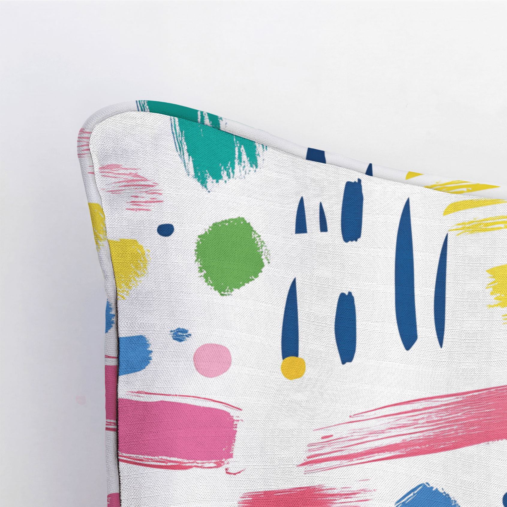 Brushstroke Bliss Throw Pillow - Lemon Park