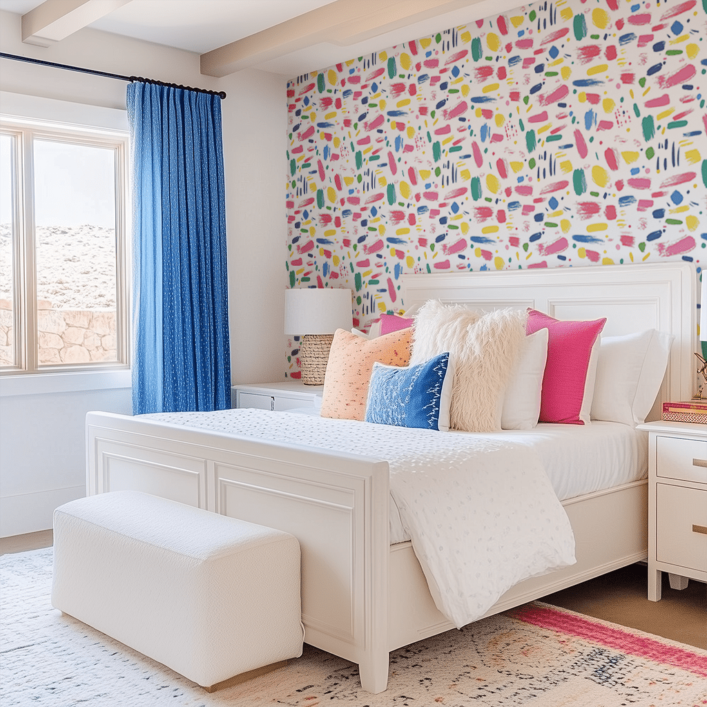Brushstroke Bliss Wallpaper - Lemon Park