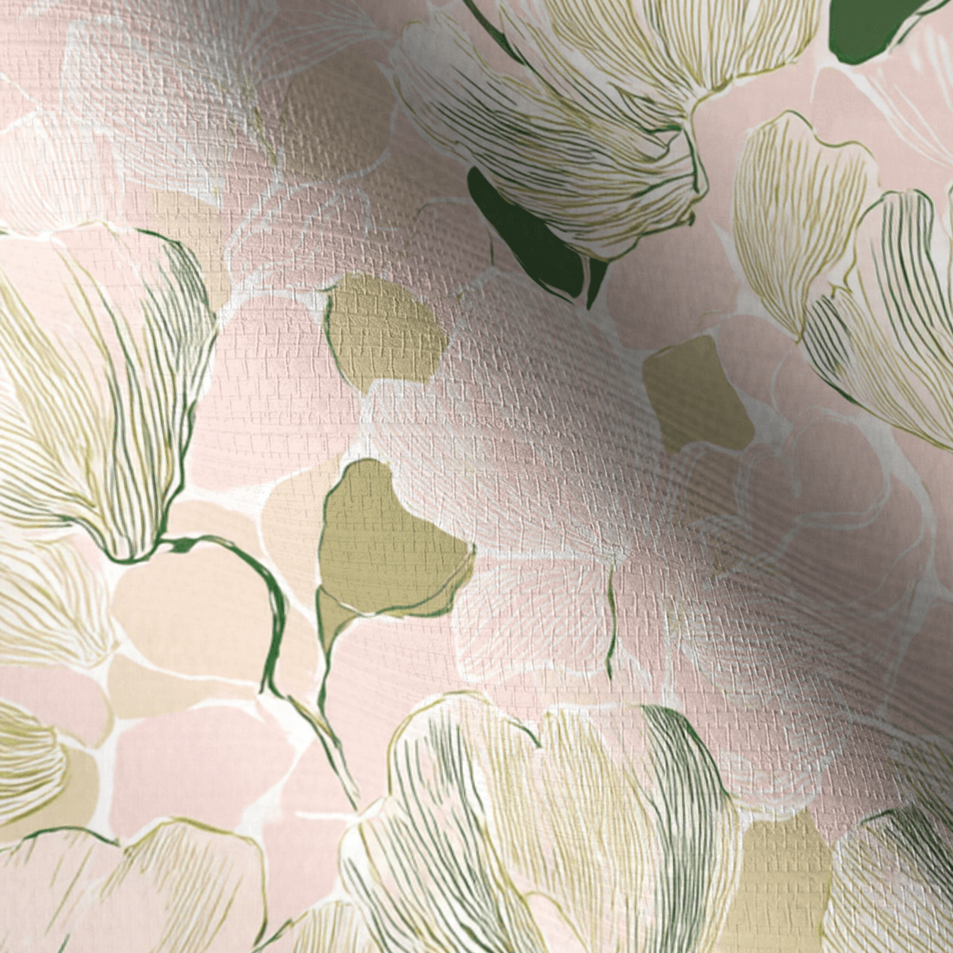 Bubblegum Matcha Faux Grasscloth Wallpaper - Lemon Park