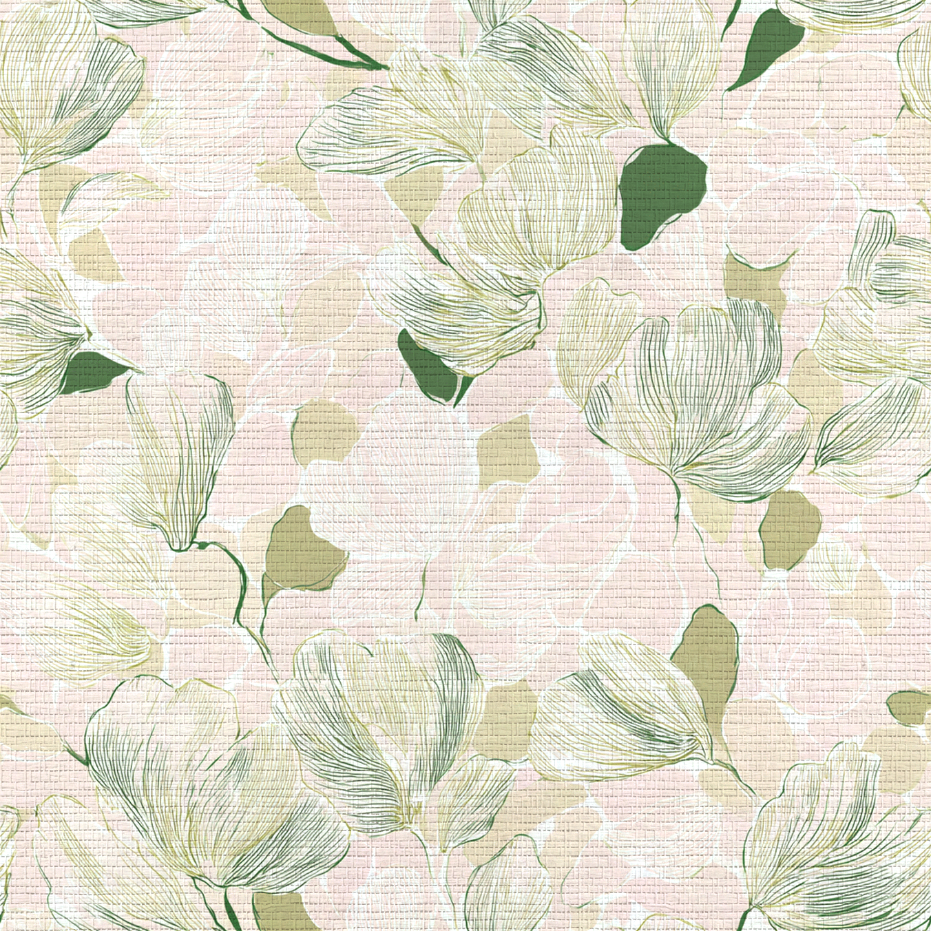 Bubblegum Matcha Faux Grasscloth Wallpaper