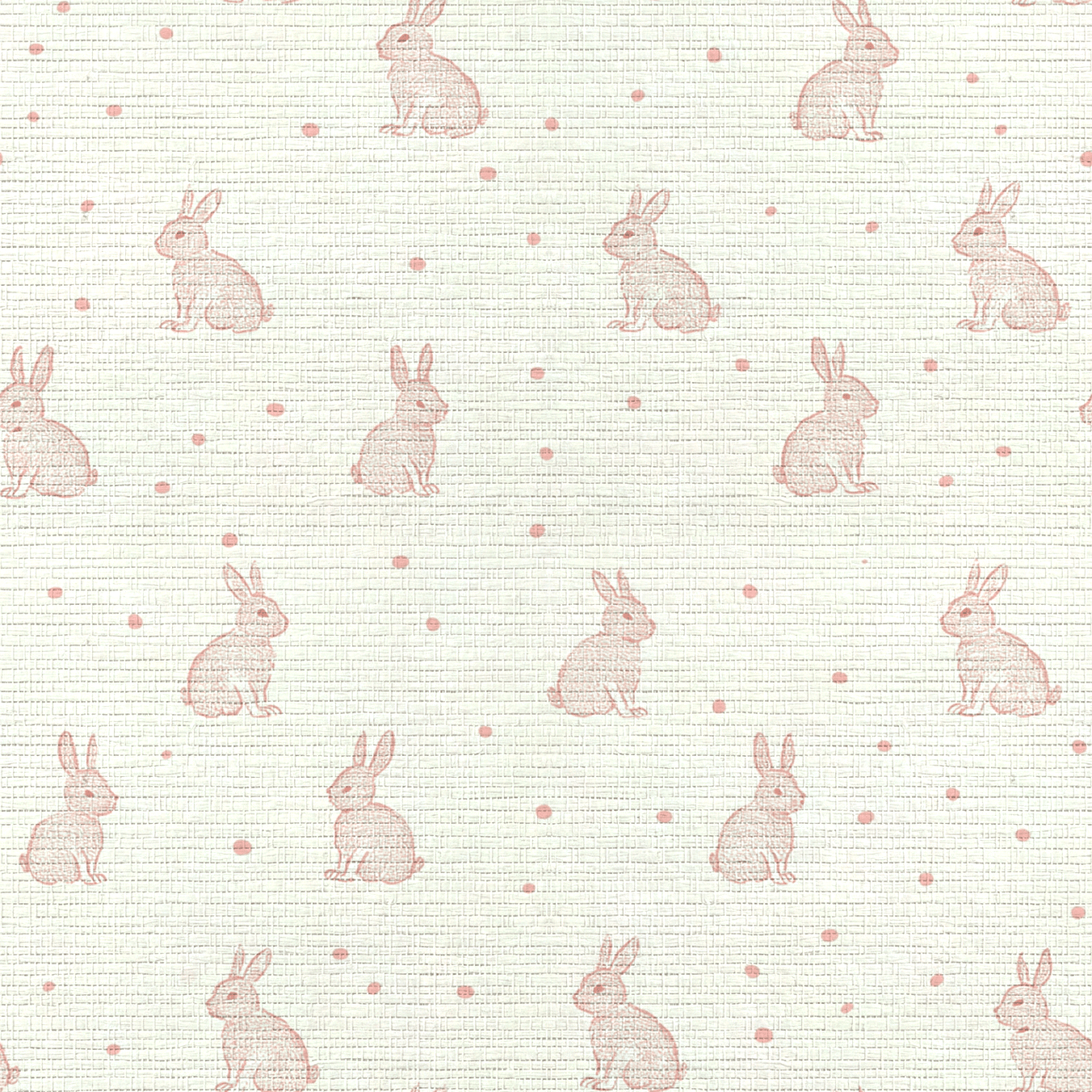 Bunny Ballet Faux Grasscloth Wallpaper - Lemon Park