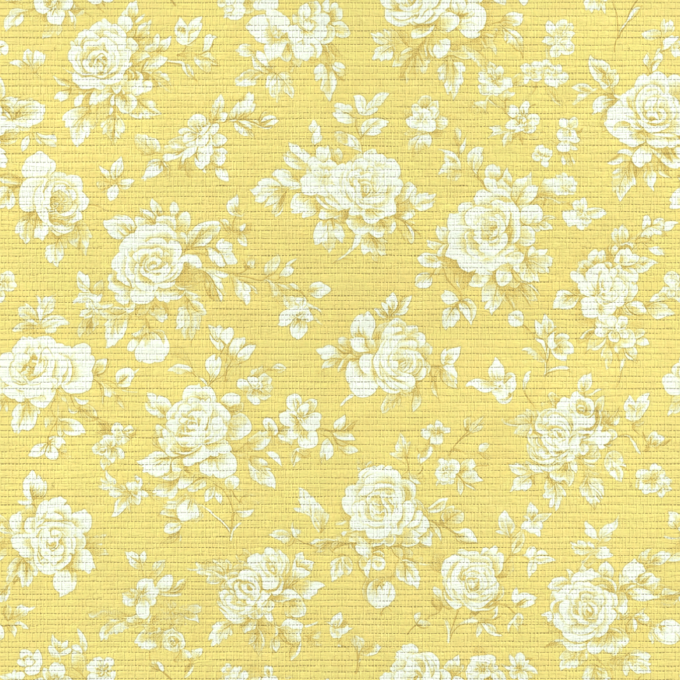Buttercream Rose Faux Grasscloth Wallpaper - Lemon Park