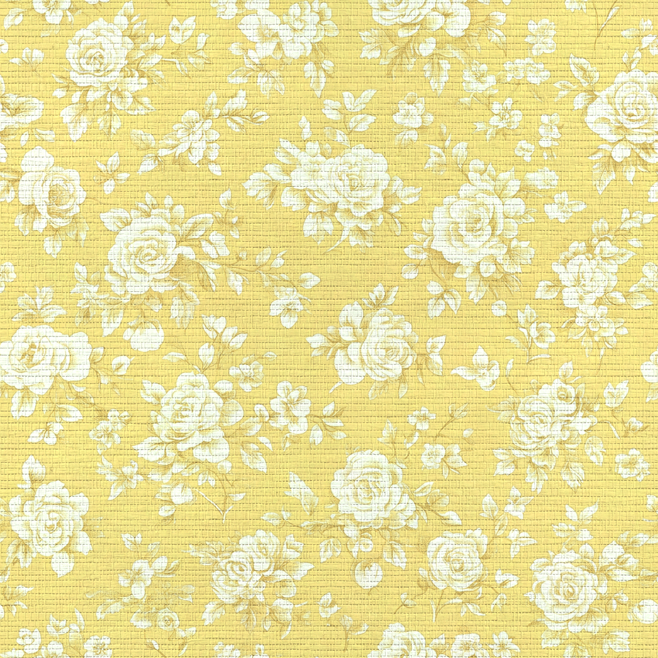 Buttercream Rose Faux Grasscloth Wallpaper