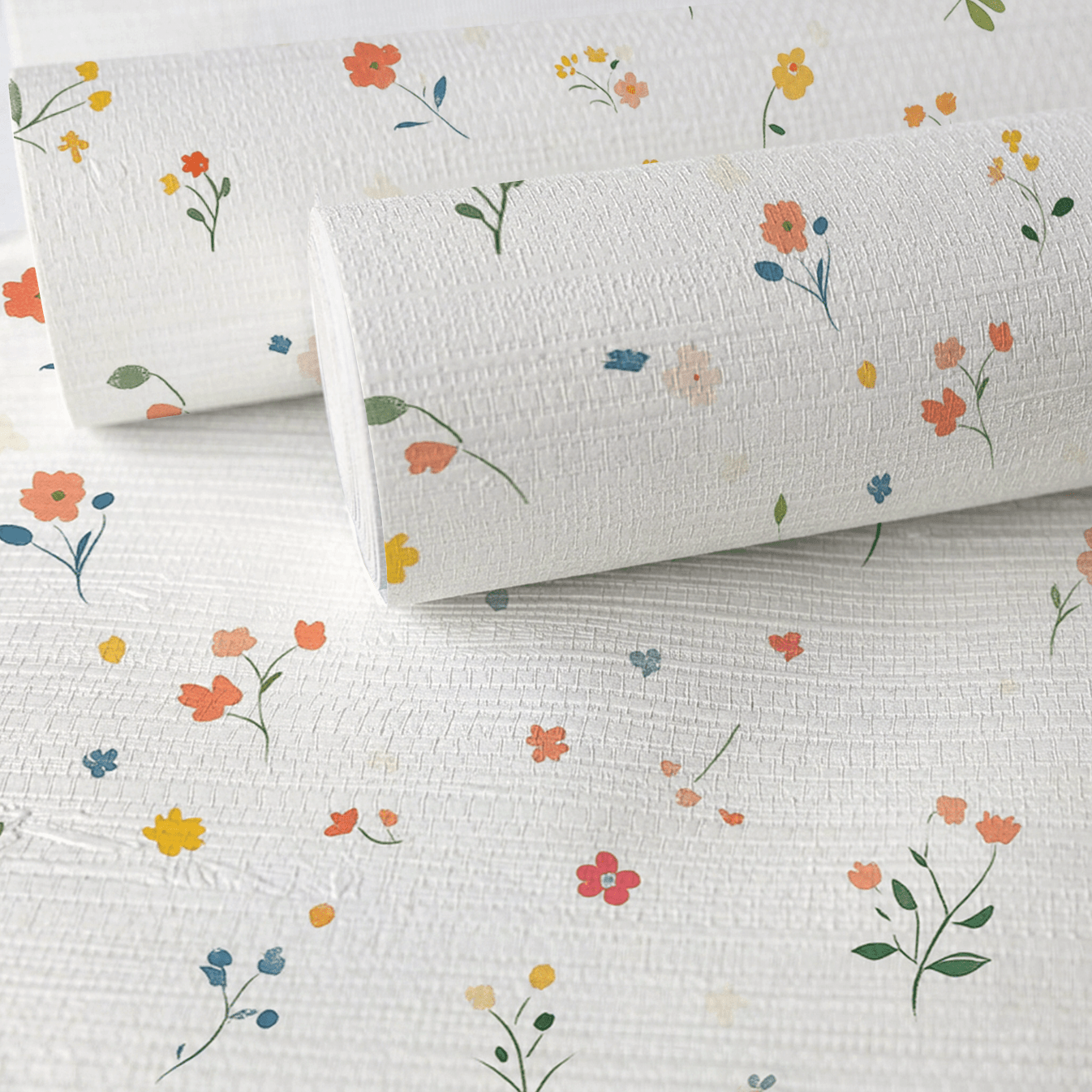 Buttercup Blooms Faux Grasscloth Wallpaper - Lemon Park