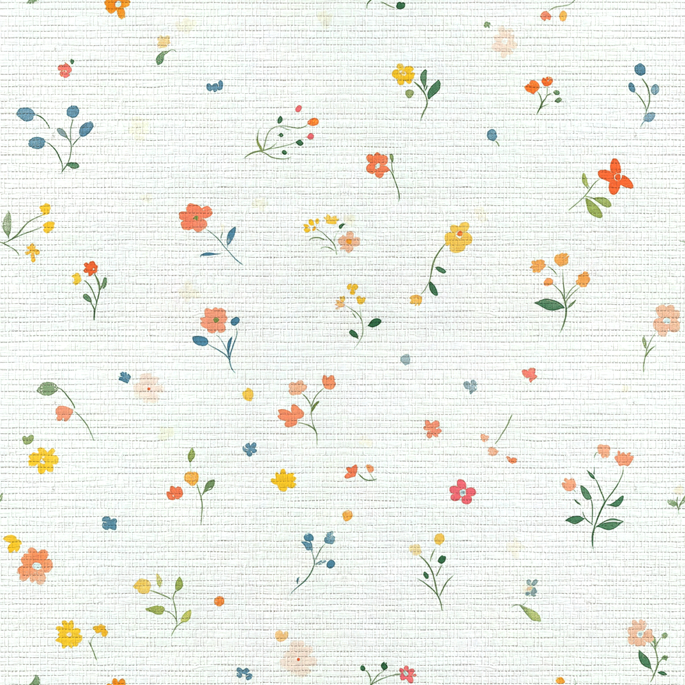 Buttercup Blooms Faux Grasscloth Wallpaper