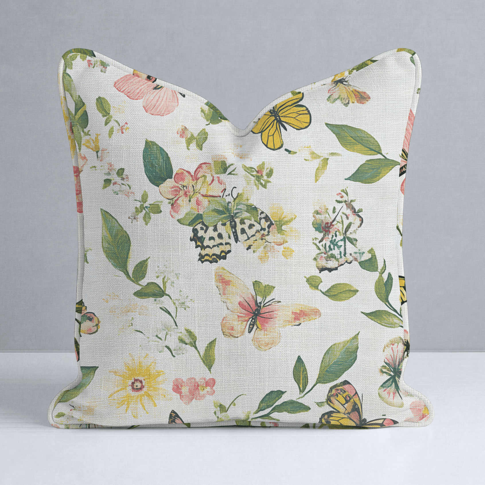 Butterfly Meadow Throw Pillow - Lemon Park