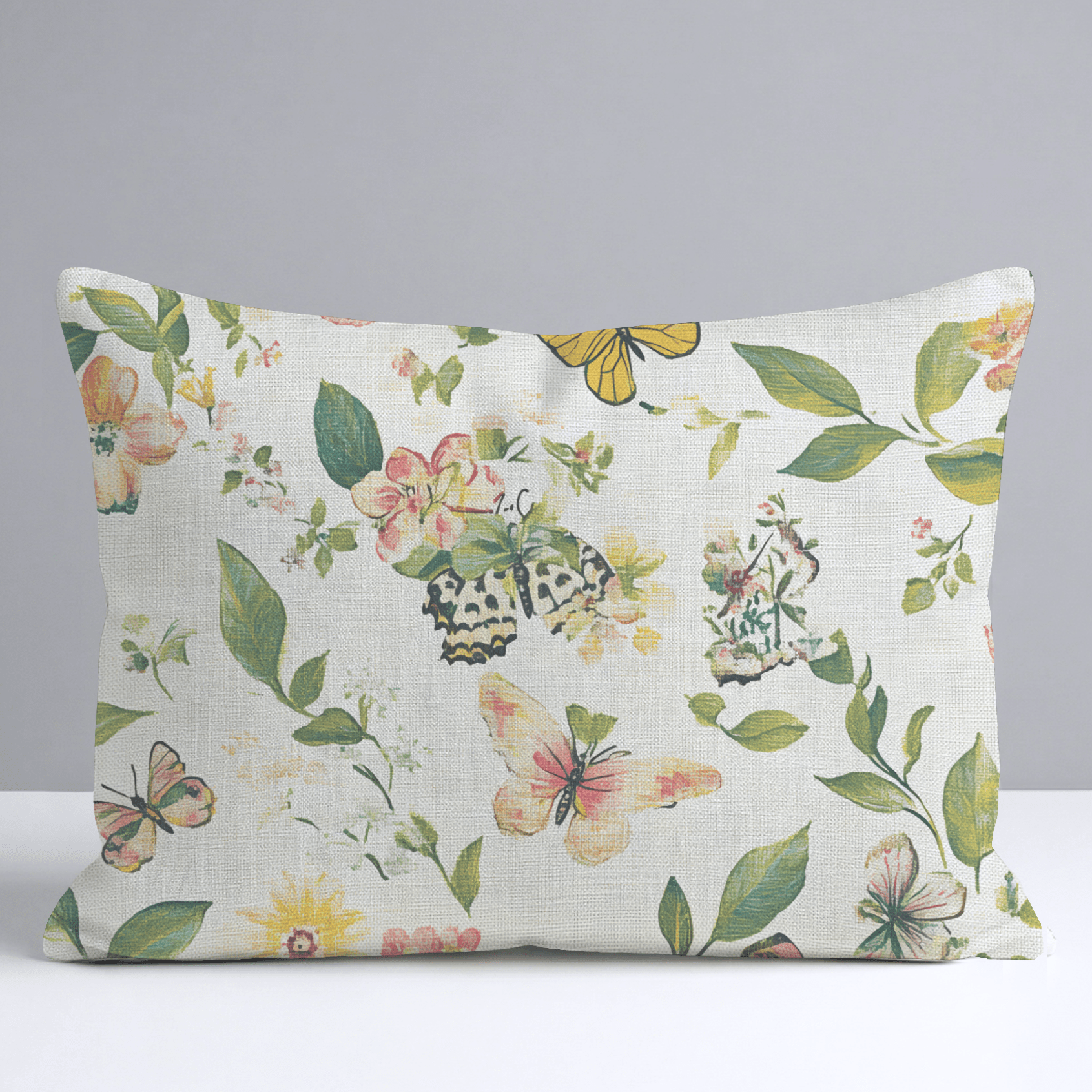 Butterfly Meadow Throw Pillow - Lemon Park