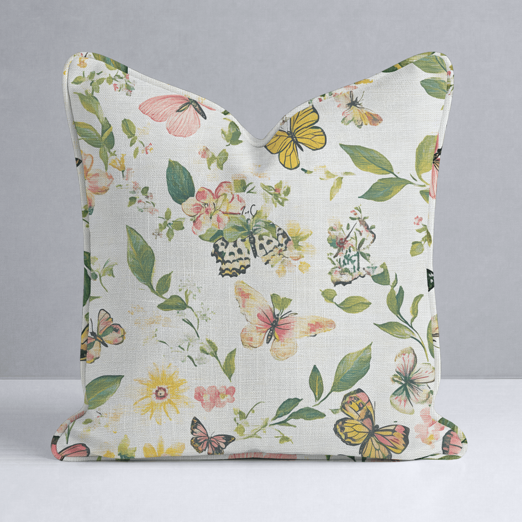 Butterfly Meadow Throw Pillow - Lemon Park
