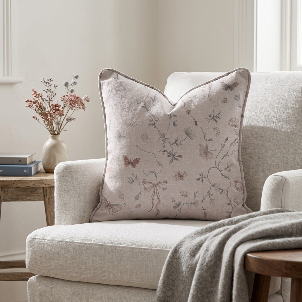 Butterfly Parlour Throw Pillow - Lemon Park