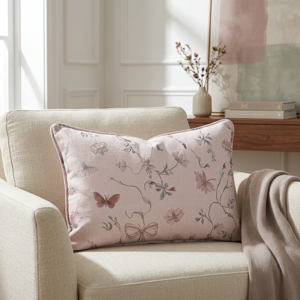 Butterfly Parlour Throw Pillow - Lemon Park