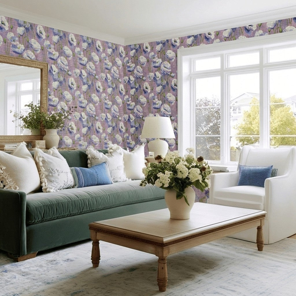 Thistle Brook Faux Grasscloth Wallpaper