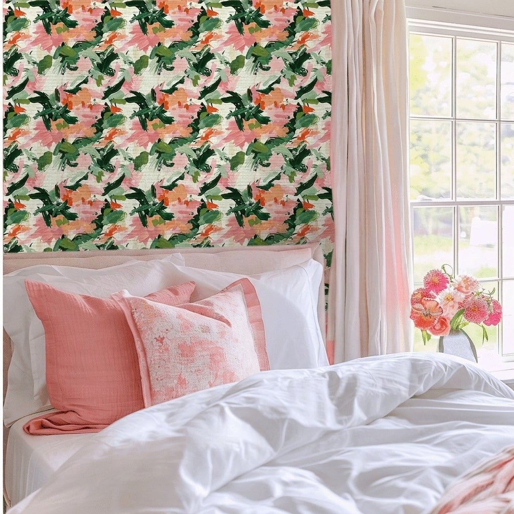 Cadence Faux Grasscloth Wallpaper - Lemon Park