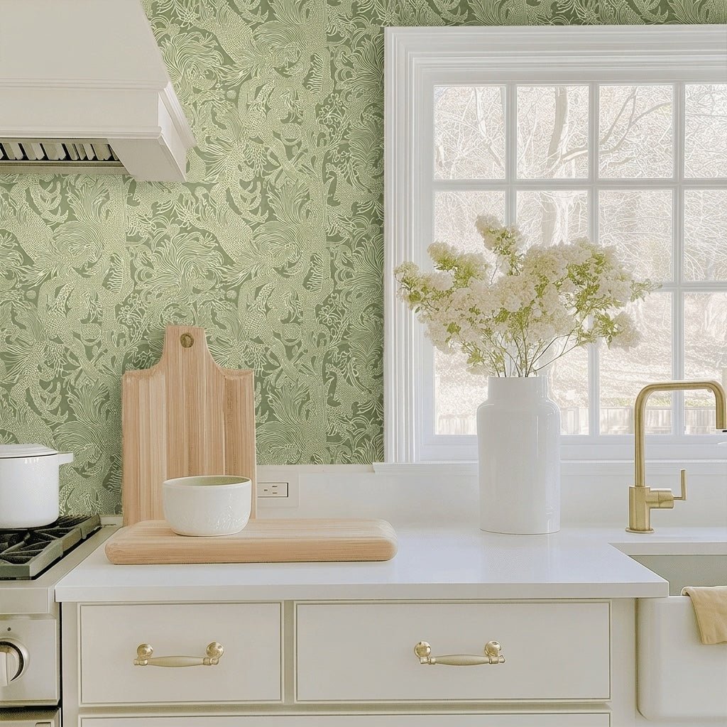 Cady Faux Grasscloth Wallpaper - Lemon Park