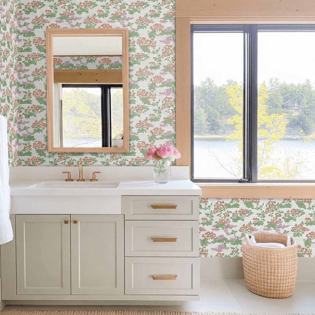 Callie Mae Faux Grasscloth Wallpaper - Lemon Park