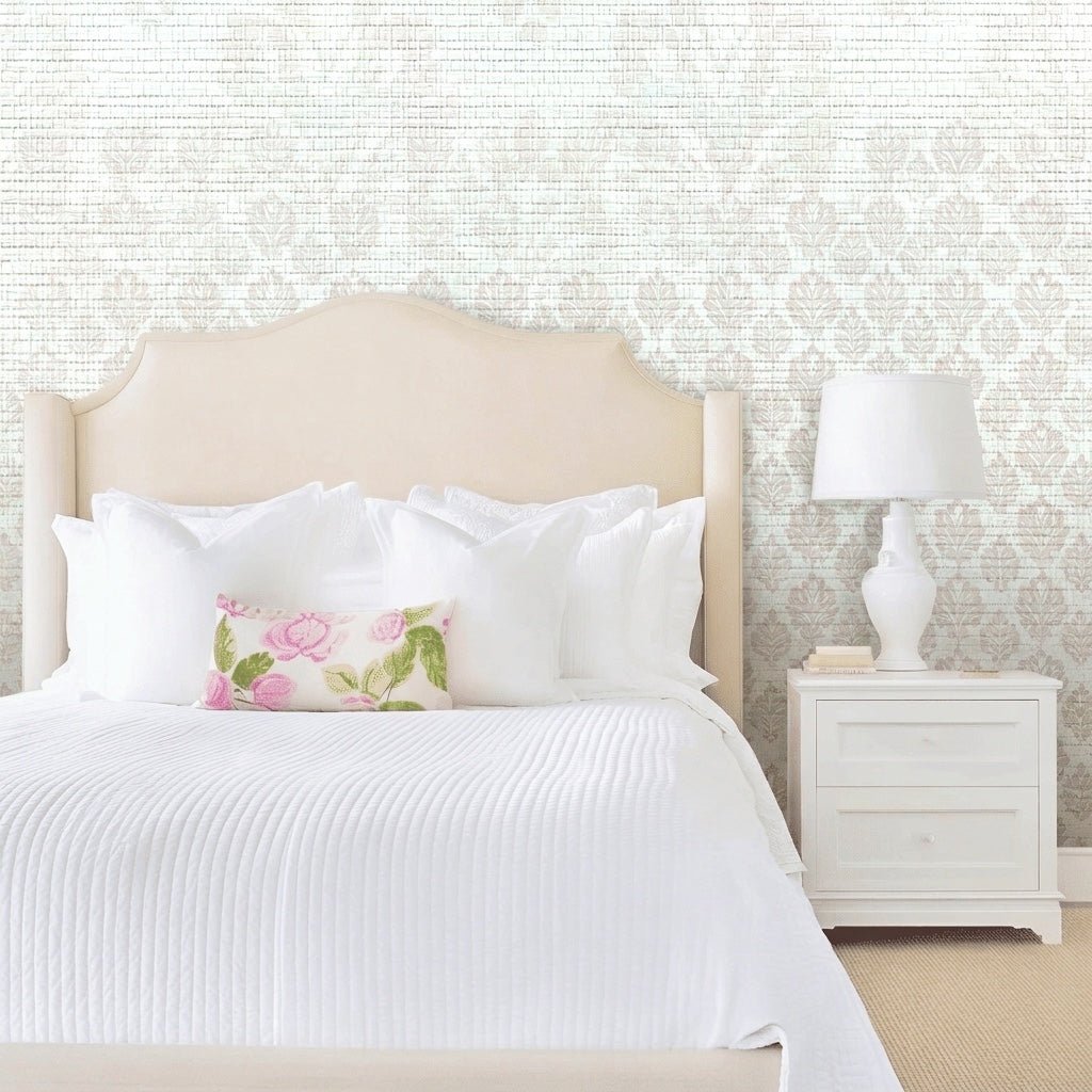 Calliope Faux Grasscloth Wallpaper - Lemon Park