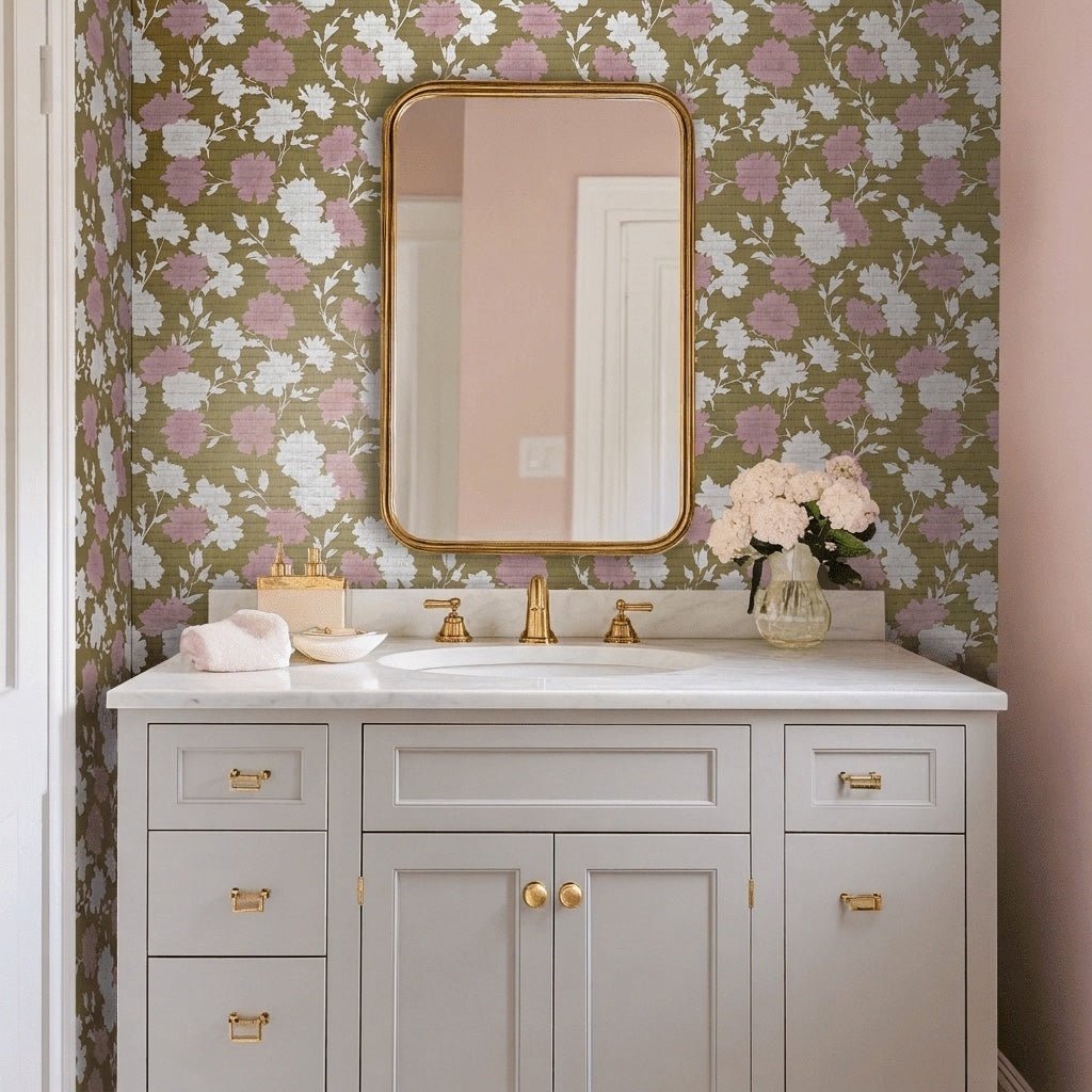 Cambridge Orchard Faux Grasscloth Wallpaper - Lemon Park