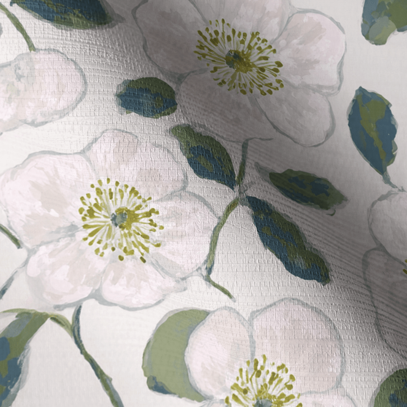 Camellia Coast Faux Grasscloth Wallpaper - Lemon Park