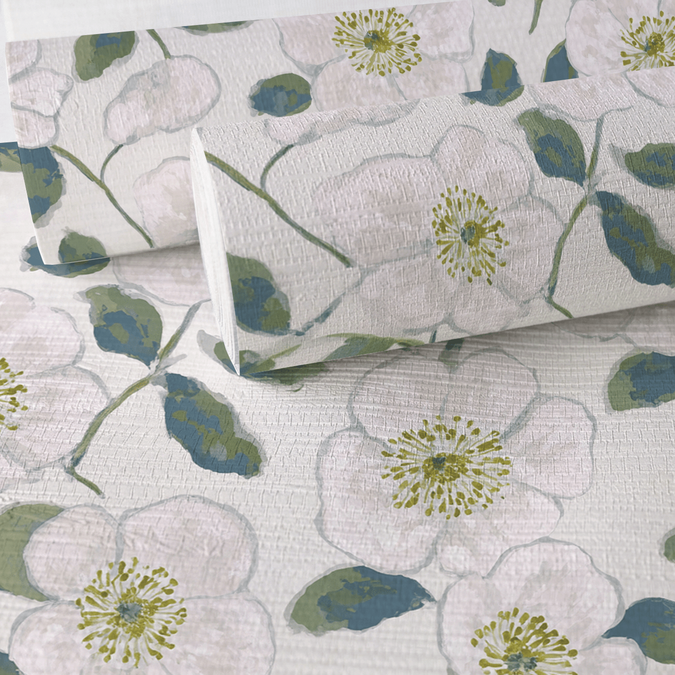 Camellia Coast Faux Grasscloth Wallpaper - Lemon Park