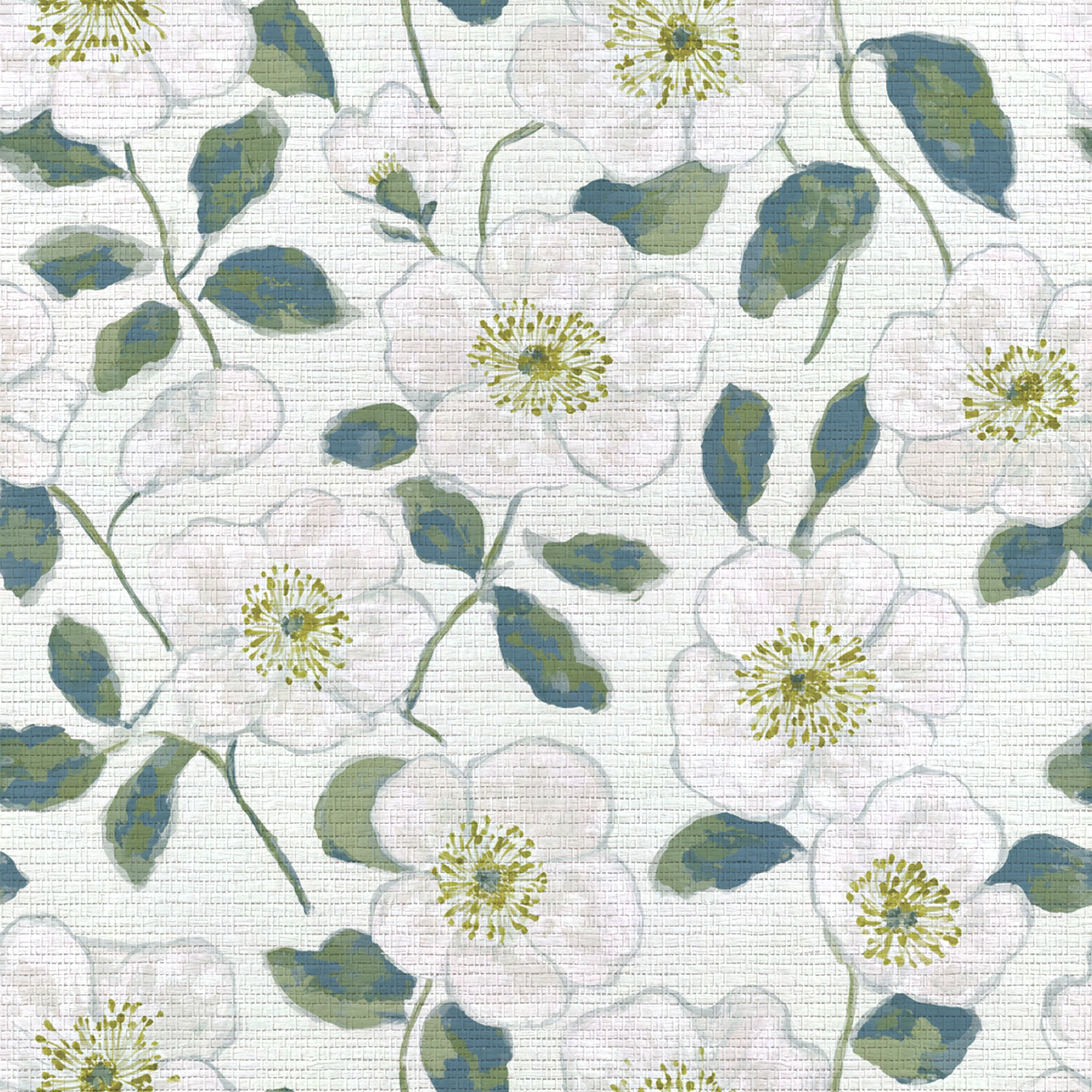 Camellia Coast Faux Grasscloth Wallpaper