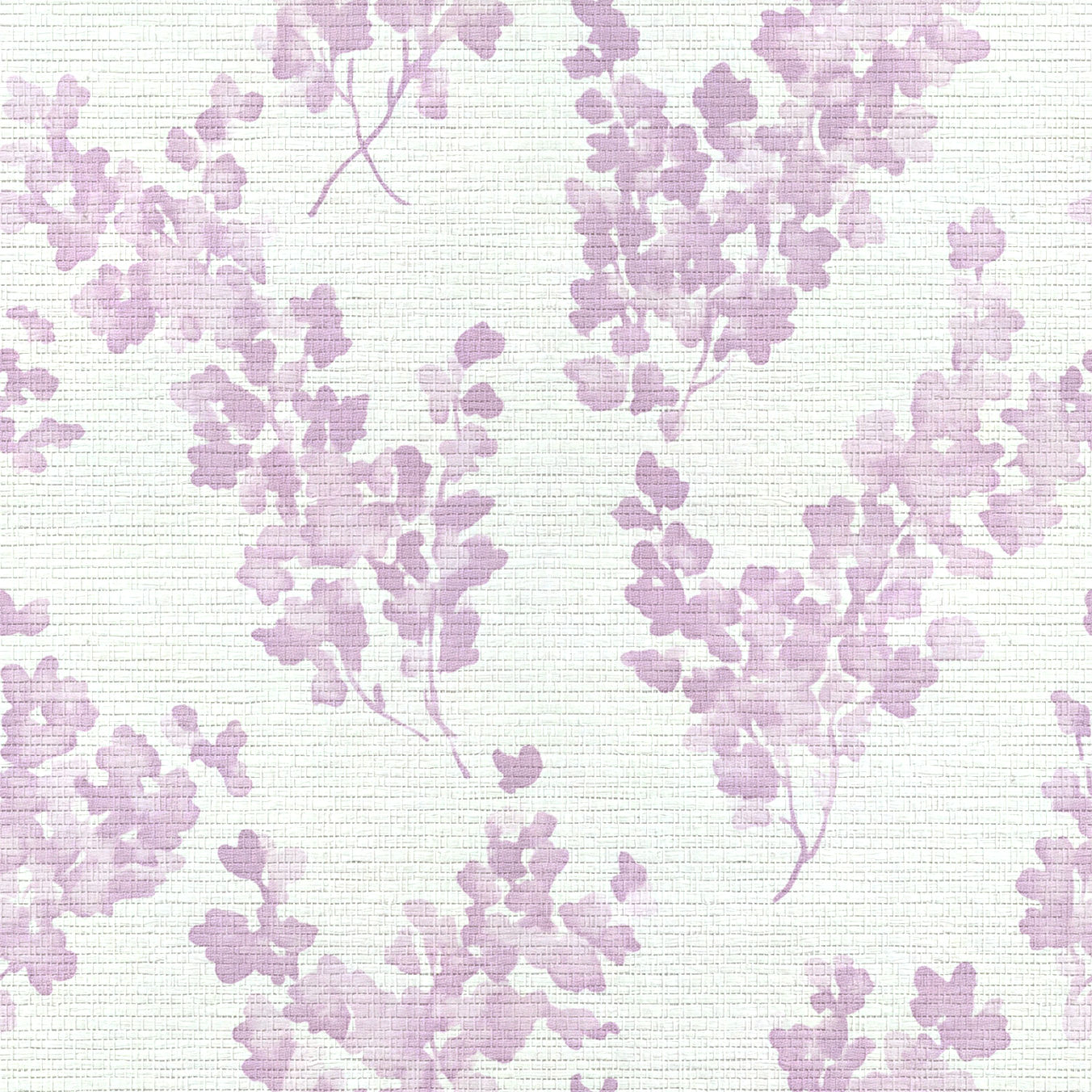 Lilac Stems Faux Grasscloth Wallpaper