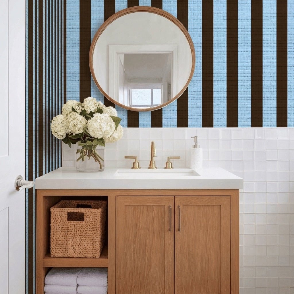 Campbell Faux Grasscloth Wallpaper - Lemon Park