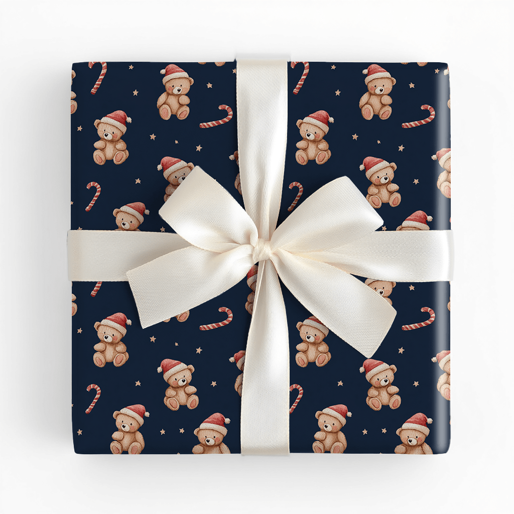 Candy Cane Bear - Wrapping Paper - Lemon Park