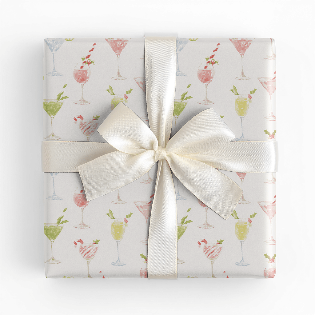 Candy Cane Martinis - Wrapping Paper - Lemon Park