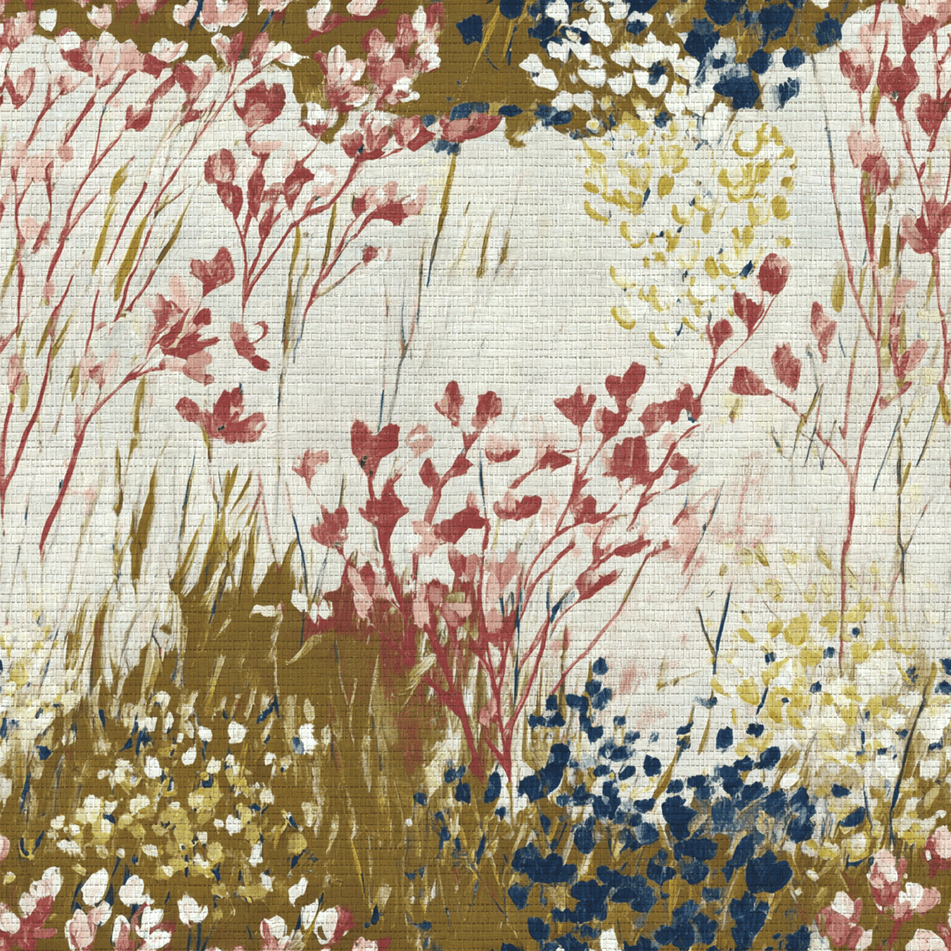 Canopy Faux Grasscloth Wallpaper - Lemon Park