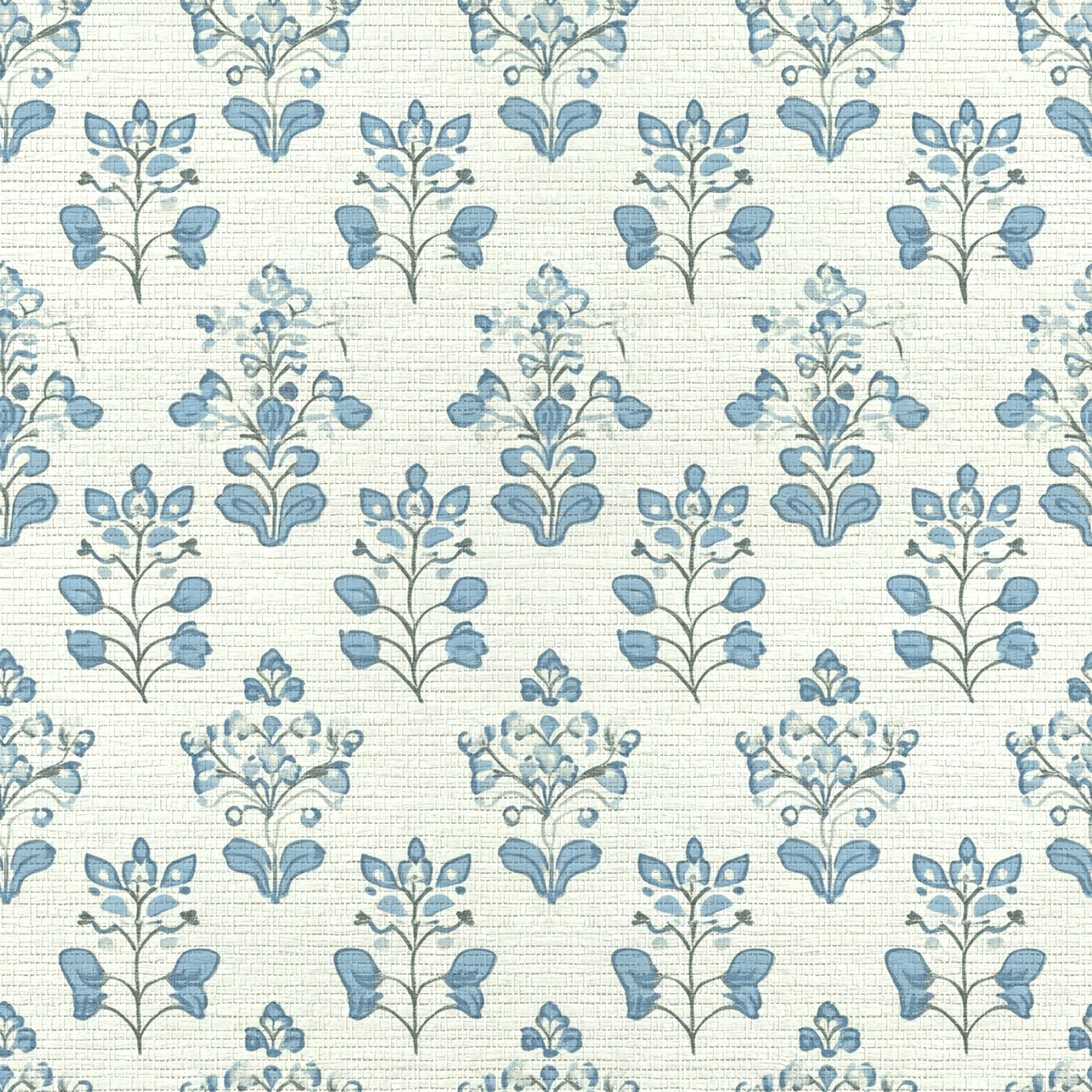 Capri Blue Faux Grasscloth Wallpaper - Lemon Park