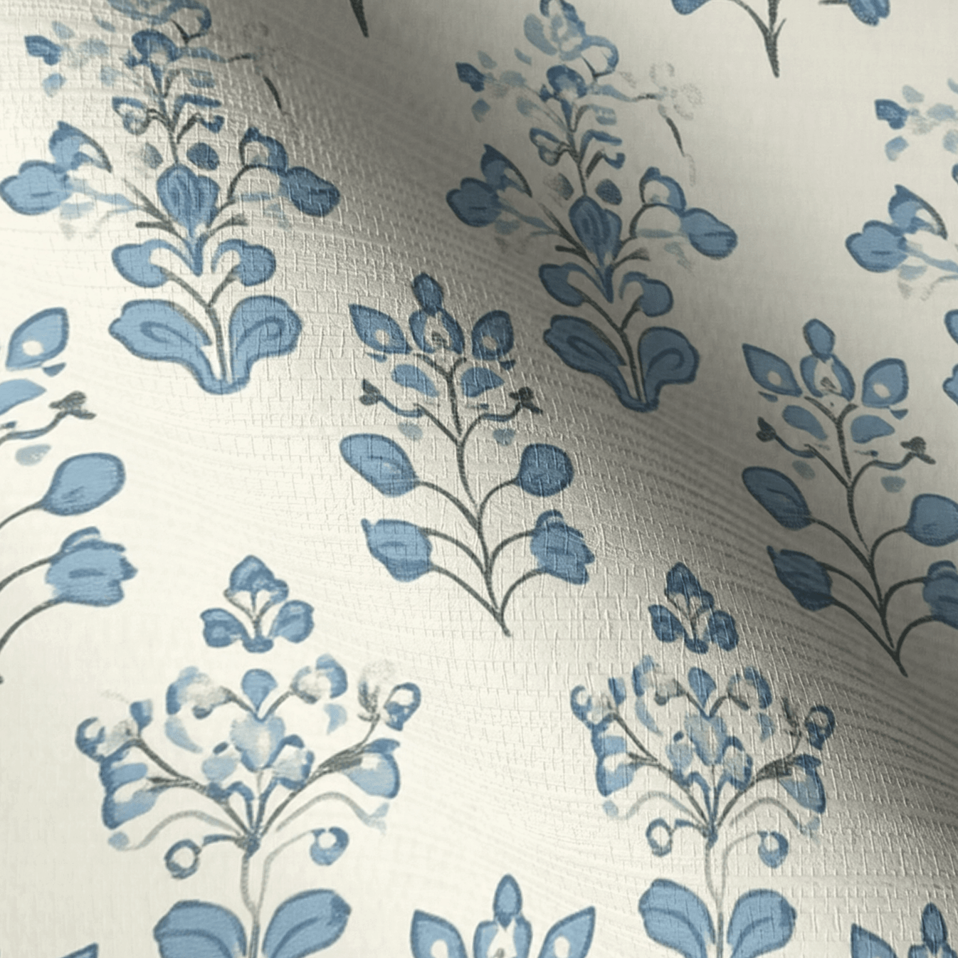 Capri Blue Faux Grasscloth Wallpaper - Lemon Park