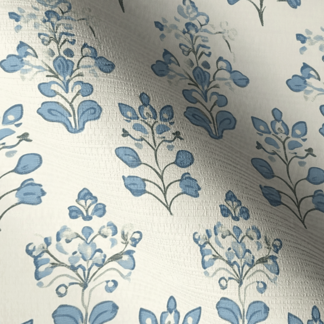 Capri Blue Faux Grasscloth Wallpaper