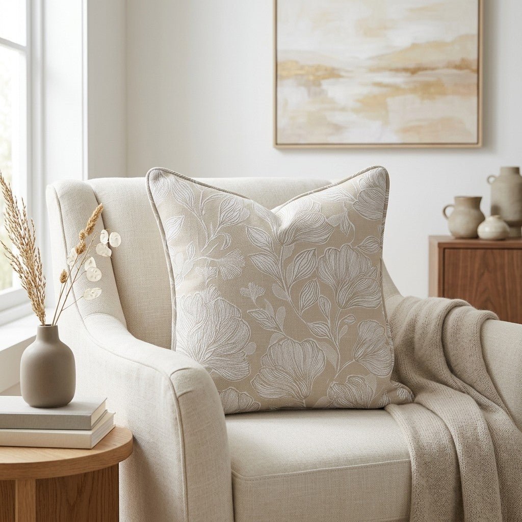 Caramel Threads Throw Pillow - Lemon Park
