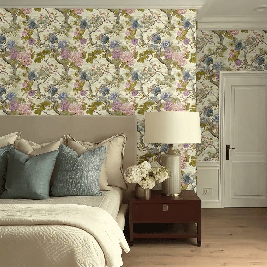 Carla Faux Grasscloth Wallpaper - Lemon Park