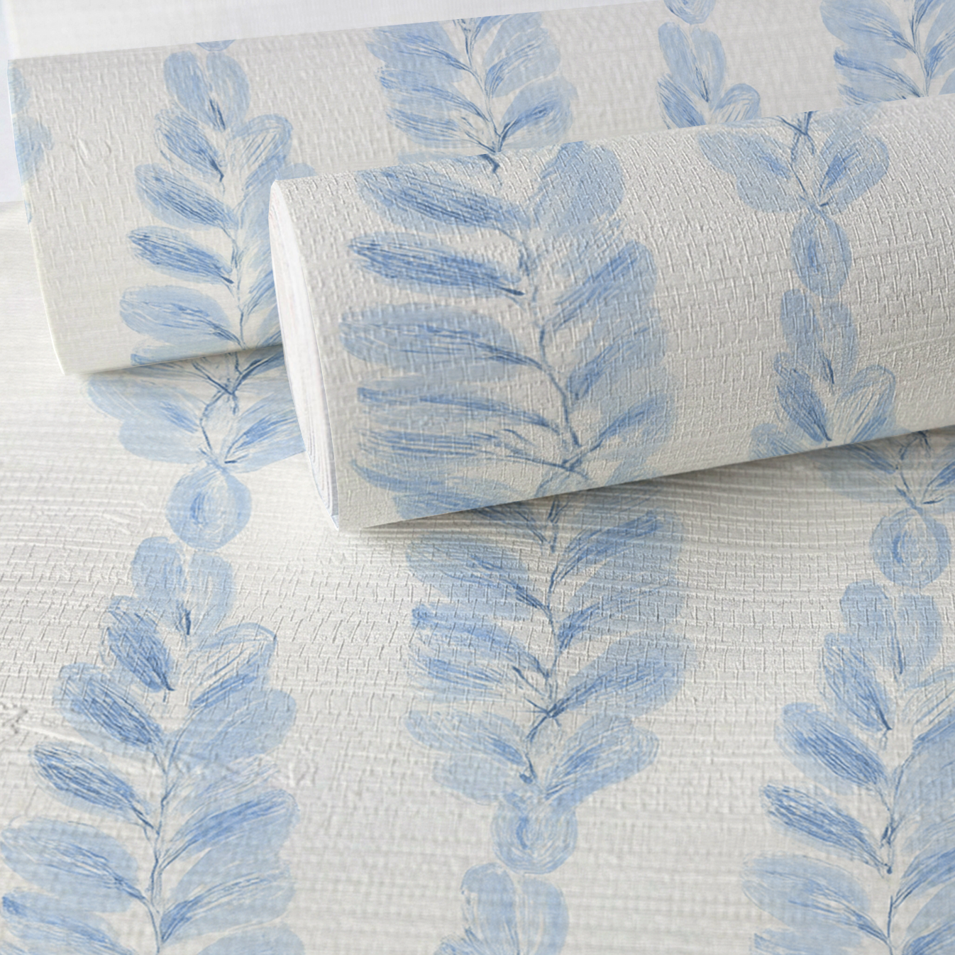 Carolina Ferns Faux Grasscloth Wallpaper
