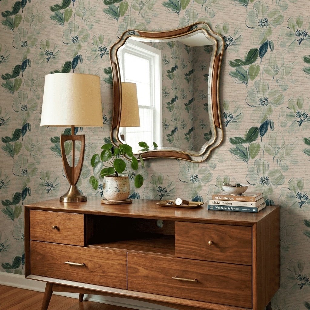 Cecily Faux Grasscloth Wallpaper - Lemon Park