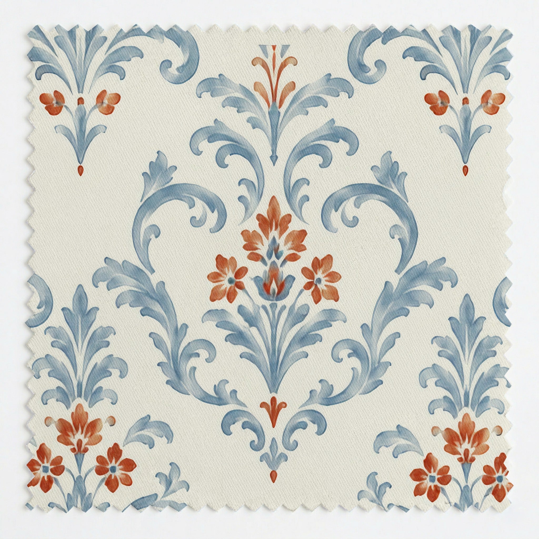 Chambray Tiles European Damask - Fabric - Lemon Park